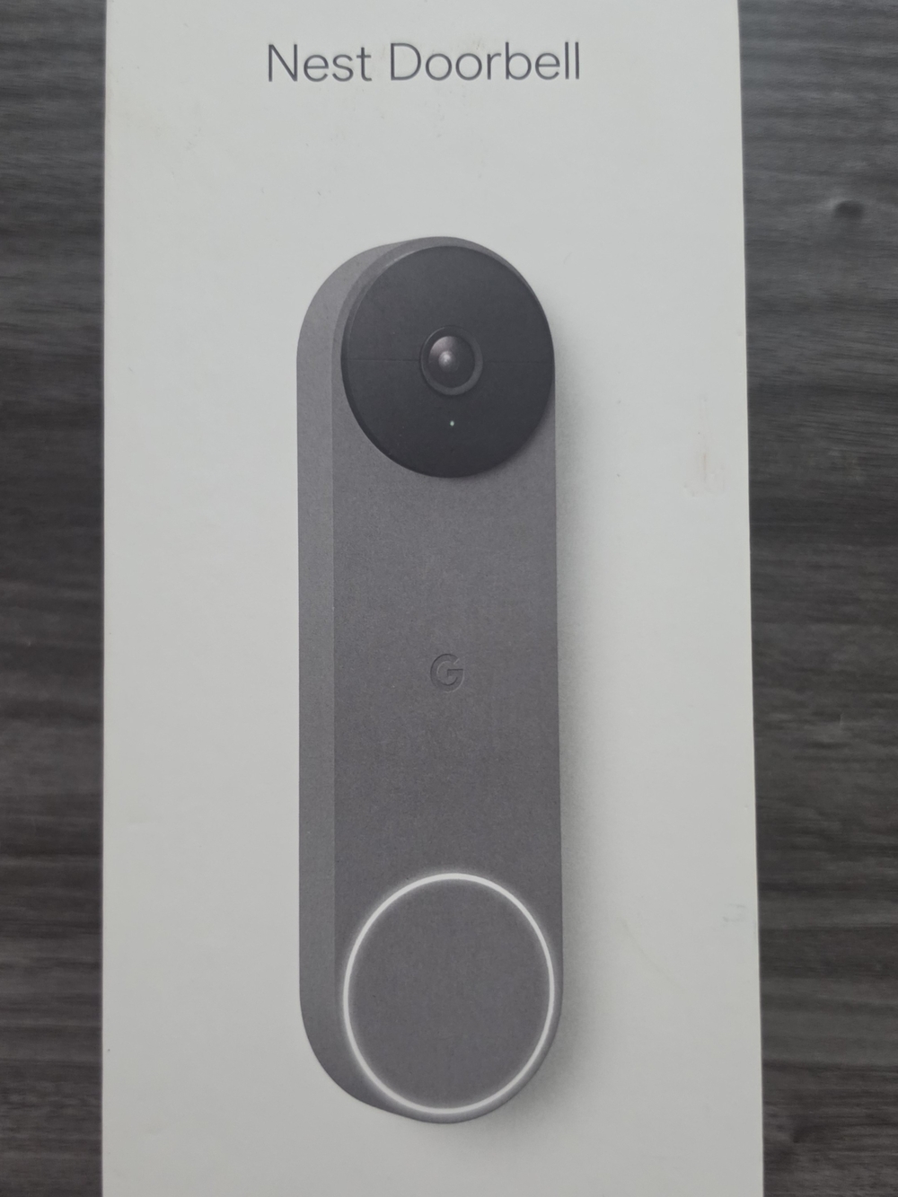 Google Nest Doorbell - Gray with Black Camera Faceplate